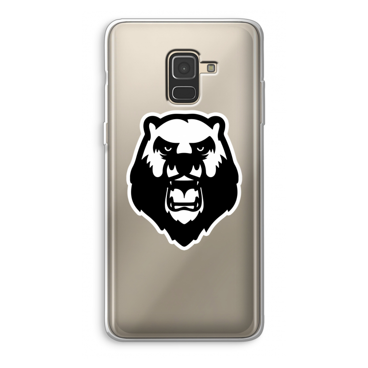 Angry Bear (white): Samsung Galaxy A8 (2018) Transparant Hoesje
