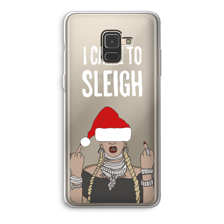 Came To Sleigh: Samsung Galaxy A8 (2018) Transparant Hoesje