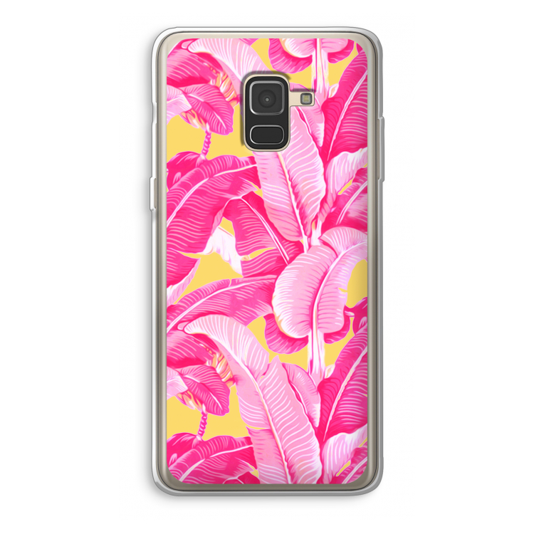 Pink Banana: Samsung Galaxy A8 (2018) Transparant Hoesje