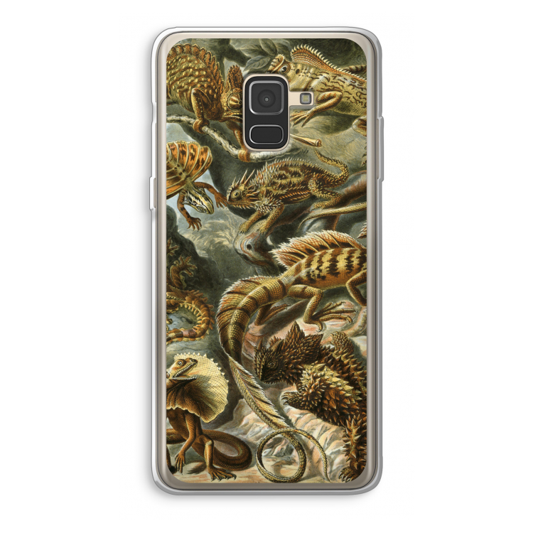 Haeckel Lacertilia: Samsung Galaxy A8 (2018) Transparant Hoesje