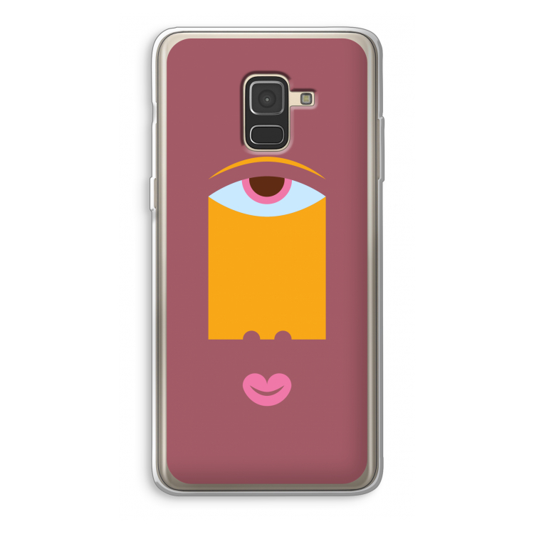 Mono V: Samsung Galaxy A8 (2018) Transparant Hoesje