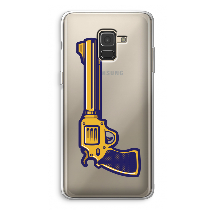 Pew Pew Pew: Samsung Galaxy A8 (2018) Transparant Hoesje