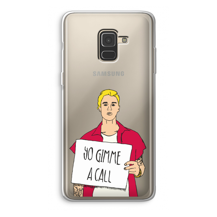 Gimme a call: Samsung Galaxy A8 (2018) Transparant Hoesje