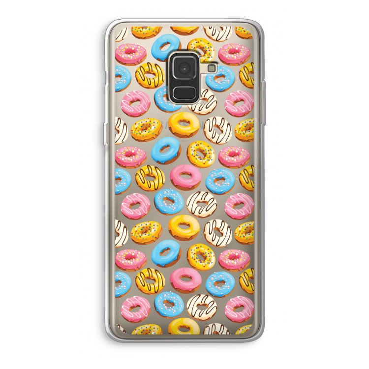 Pink donuts: Samsung Galaxy A8 (2018) Transparant Hoesje