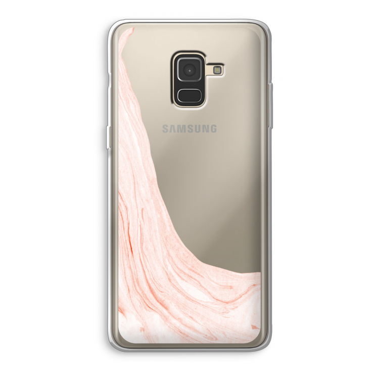 Peach bath: Samsung Galaxy A8 (2018) Transparant Hoesje