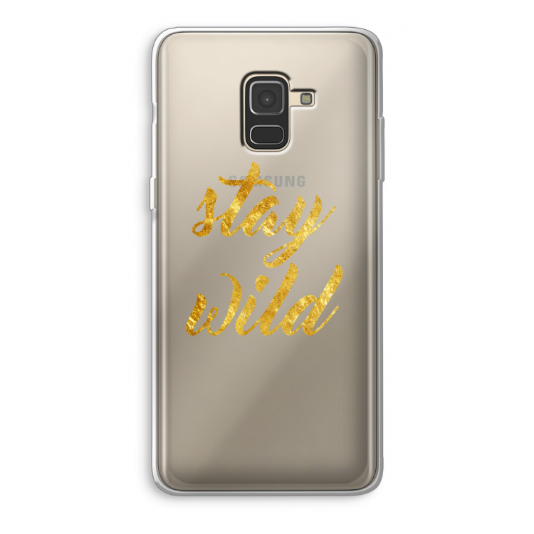 Stay wild: Samsung Galaxy A8 (2018) Transparant Hoesje