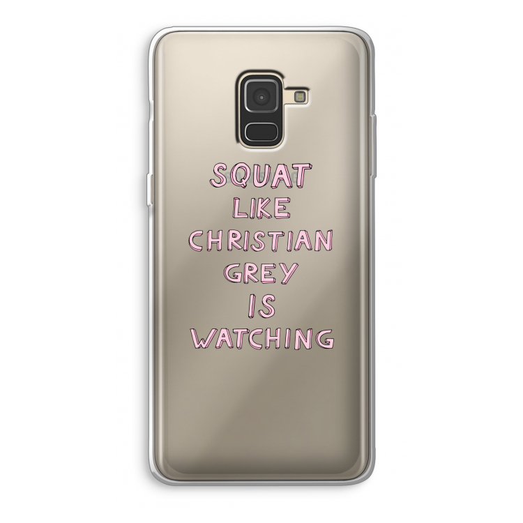 Christian Grey: Samsung Galaxy A8 (2018) Transparant Hoesje