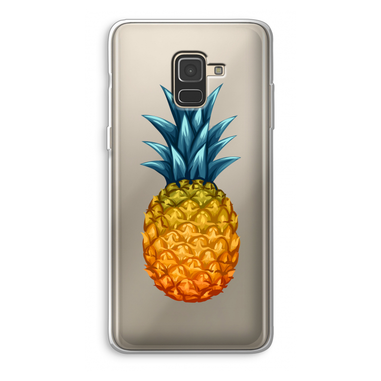 Grote ananas: Samsung Galaxy A8 (2018) Transparant Hoesje