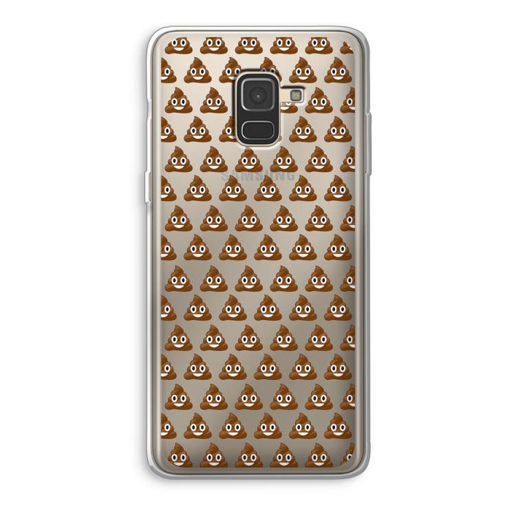 Poop emoji: Samsung Galaxy A8 (2018) Transparant Hoesje