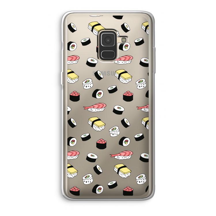 Sushi time: Samsung Galaxy A8 (2018) Transparant Hoesje