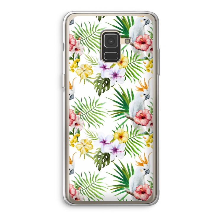 Gele kuif: Samsung Galaxy A8 (2018) Transparant Hoesje