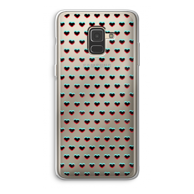 Hartjes: Samsung Galaxy A8 (2018) Transparant Hoesje