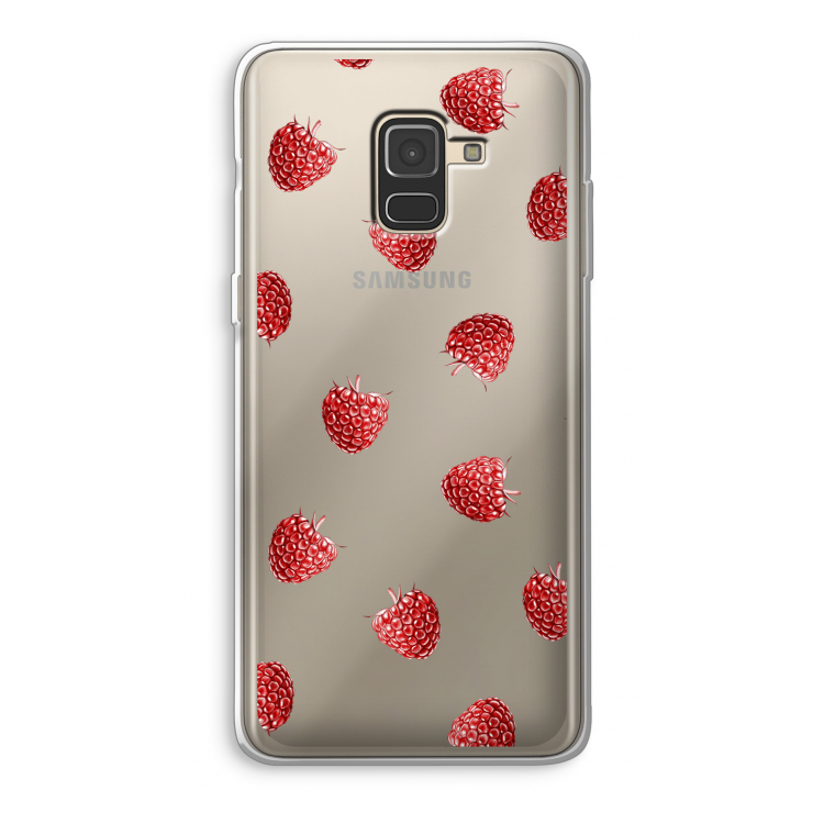 Framboosjes: Samsung Galaxy A8 (2018) Transparant Hoesje