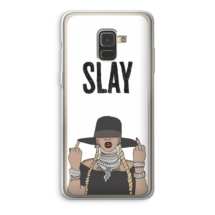Slay All Day: Samsung Galaxy A8 (2018) Transparant Hoesje