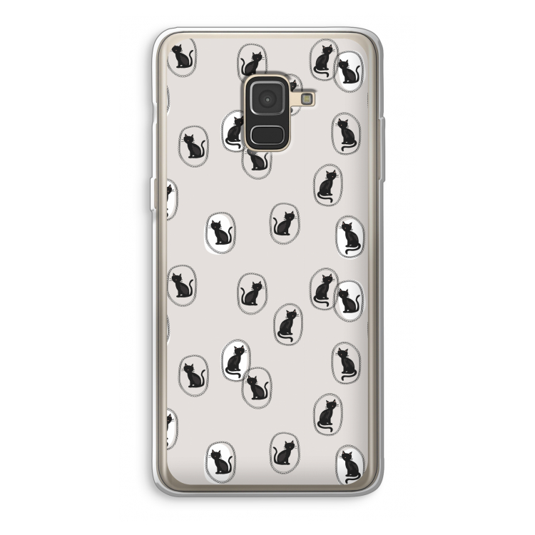 Miauw: Samsung Galaxy A8 (2018) Transparant Hoesje