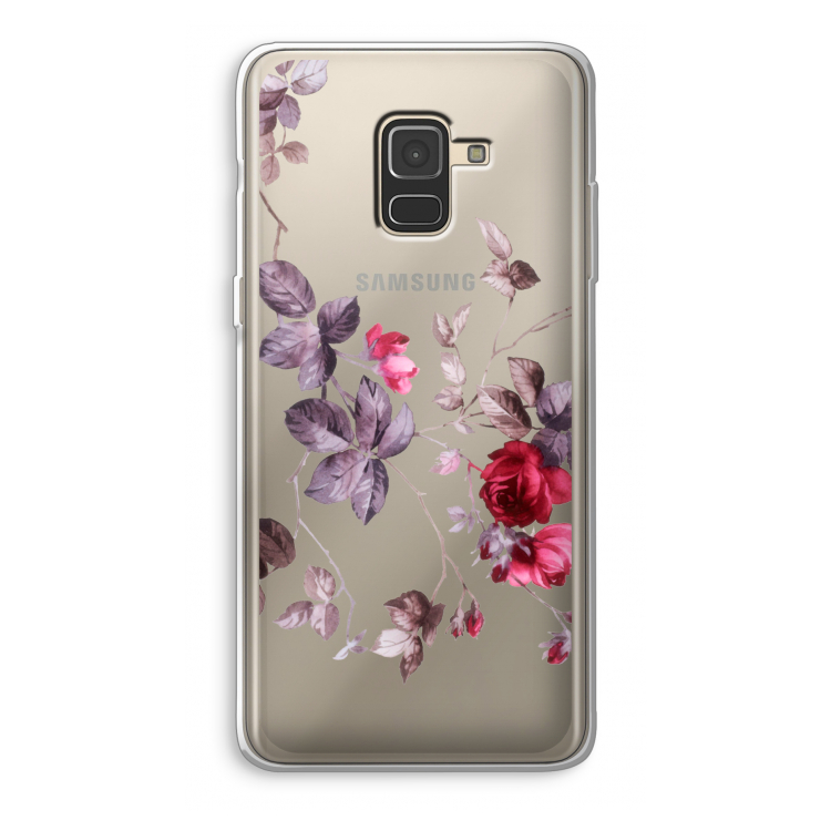 Mooie bloemen: Samsung Galaxy A8 (2018) Transparant Hoesje