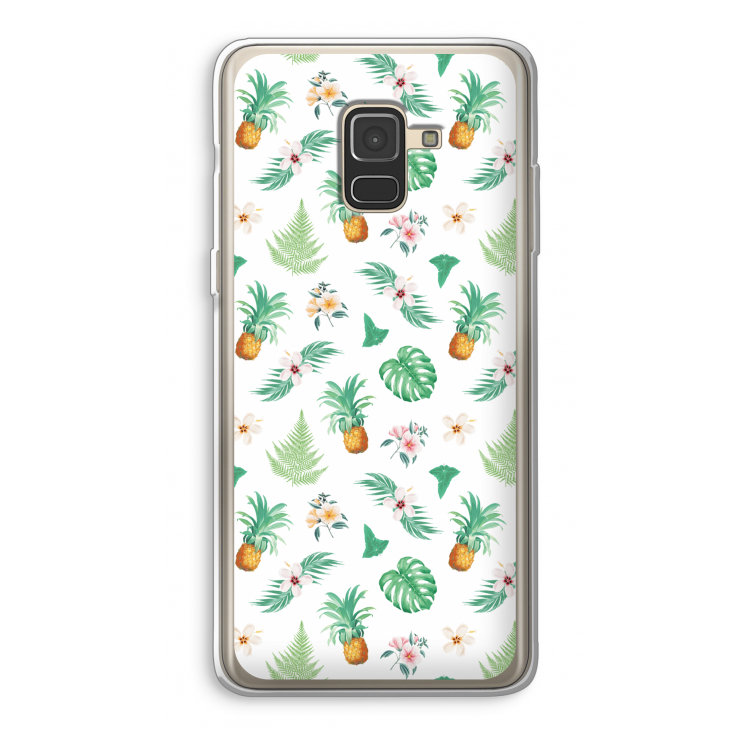 Ananas bladeren: Samsung Galaxy A8 (2018) Transparant Hoesje