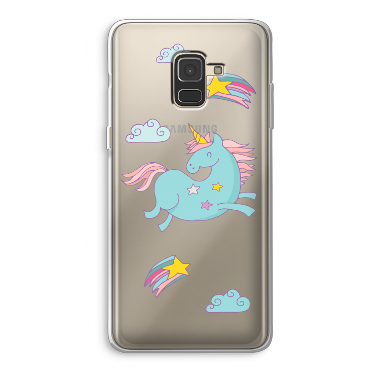 Vliegende eenhoorn: Samsung Galaxy A8 (2018) Transparant Hoesje