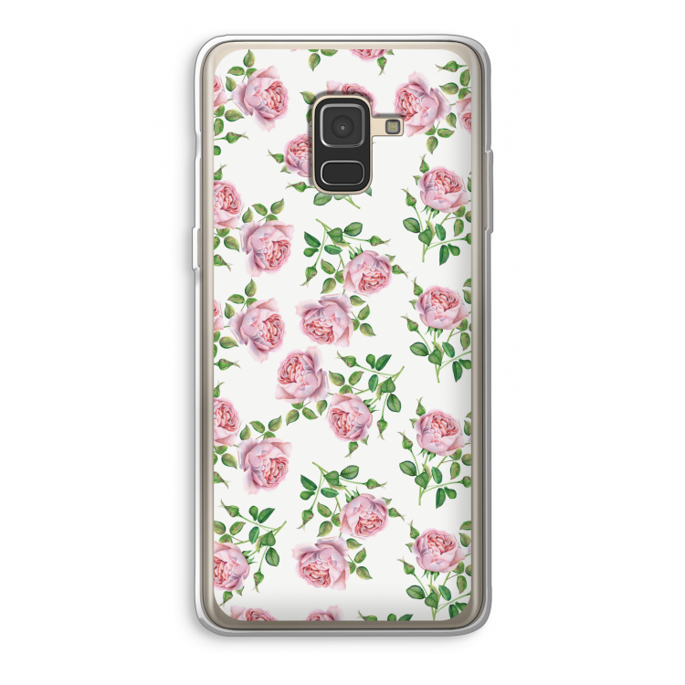 Kleine roosjes: Samsung Galaxy A8 (2018) Transparant Hoesje