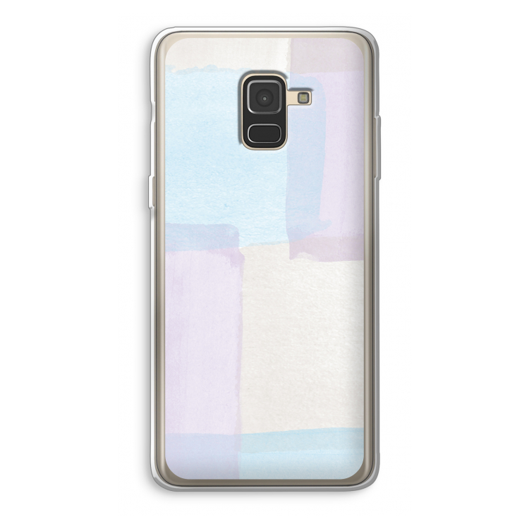 Square pastel: Samsung Galaxy A8 (2018) Transparant Hoesje