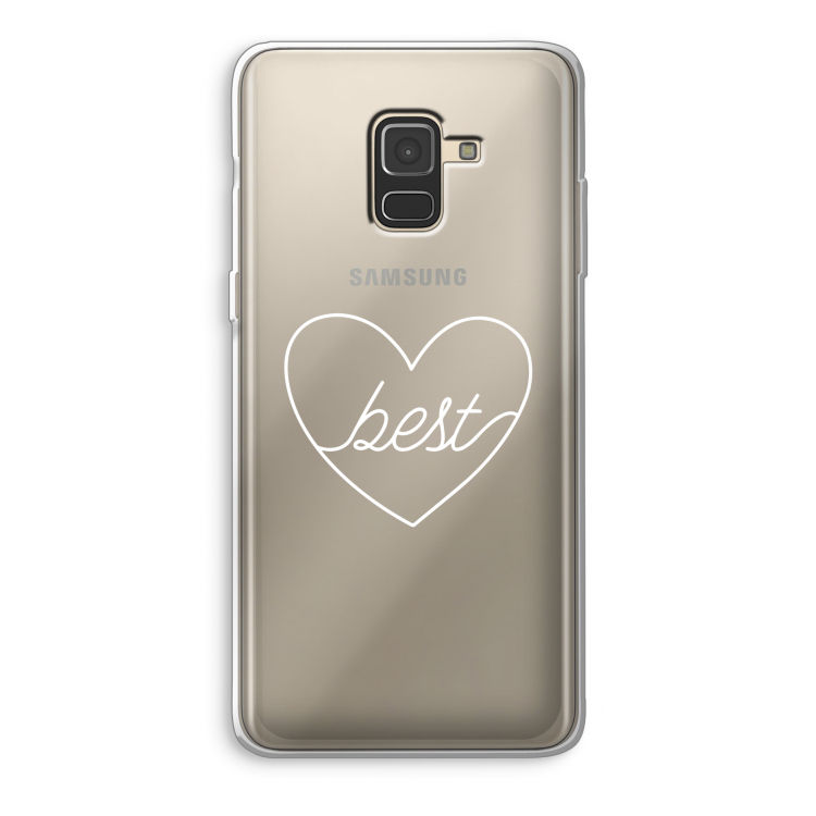 Best heart pastel: Samsung Galaxy A8 (2018) Transparant Hoesje