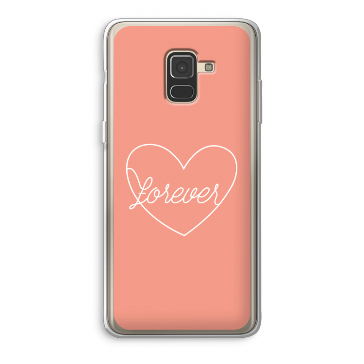 Forever heart: Samsung Galaxy A8 (2018) Transparant Hoesje