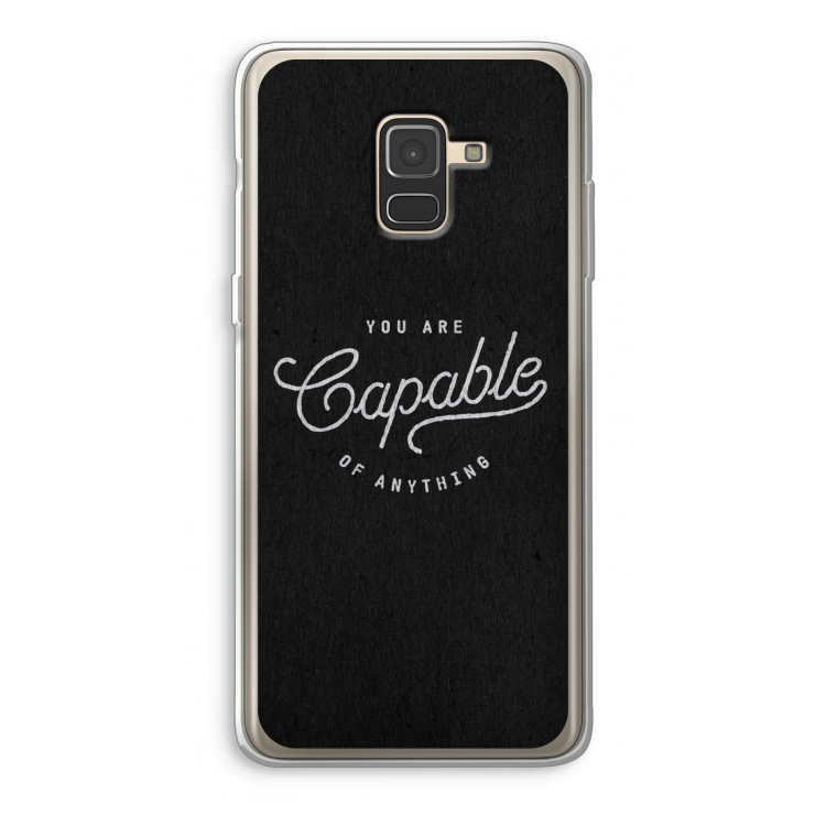 Capable: Samsung Galaxy A8 (2018) Transparant Hoesje