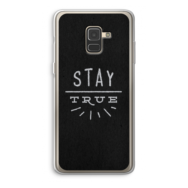 Stay true: Samsung Galaxy A8 (2018) Transparant Hoesje