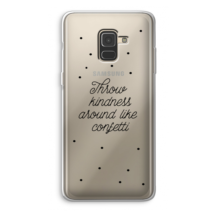 Confetti: Samsung Galaxy A8 (2018) Transparant Hoesje