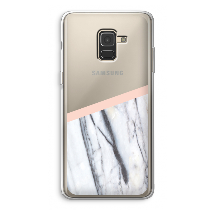 A touch of peach: Samsung Galaxy A8 (2018) Transparant Hoesje