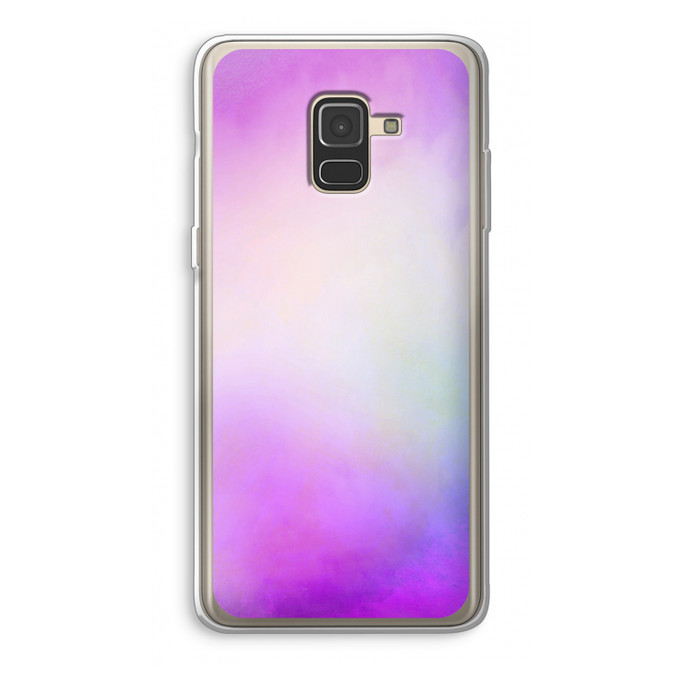 Clouds pastel: Samsung Galaxy A8 (2018) Transparant Hoesje