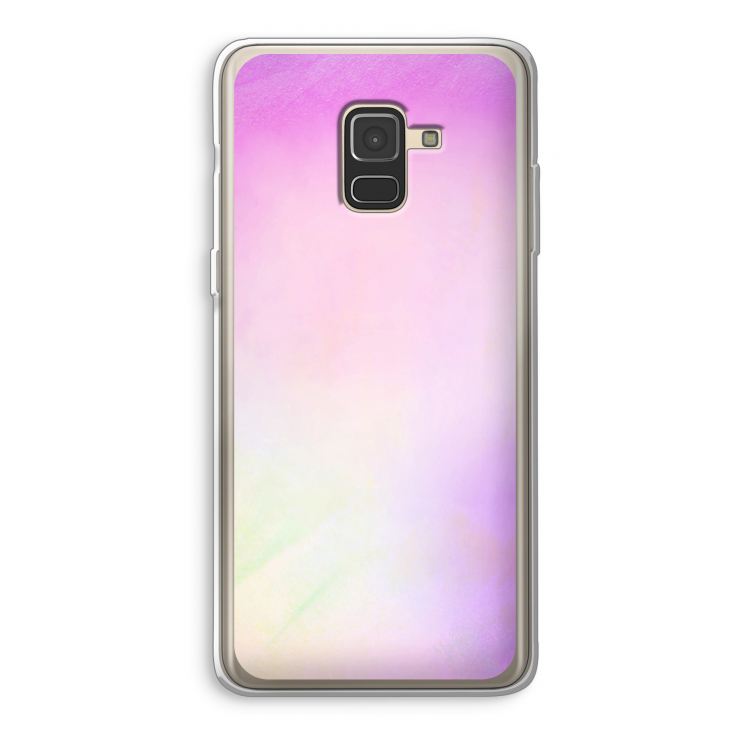 Flow mist pastel: Samsung Galaxy A8 (2018) Transparant Hoesje