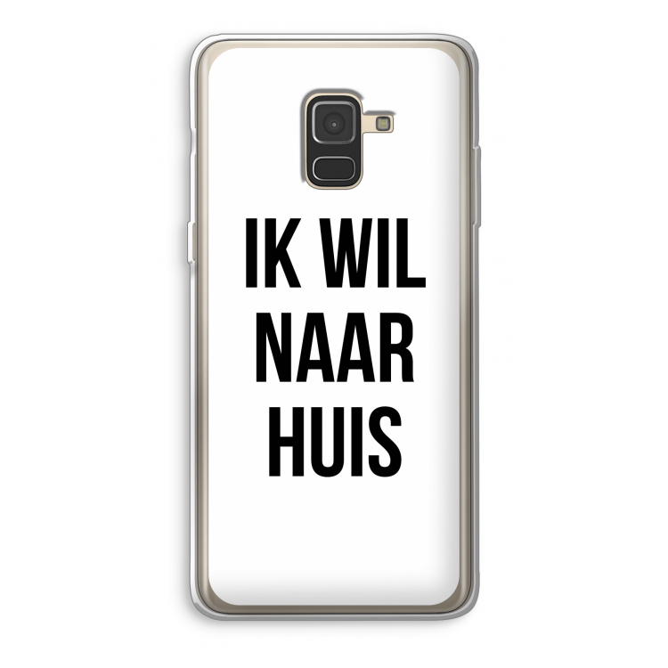 Ik wil naar huis: Samsung Galaxy A8 (2018) Transparant Hoesje