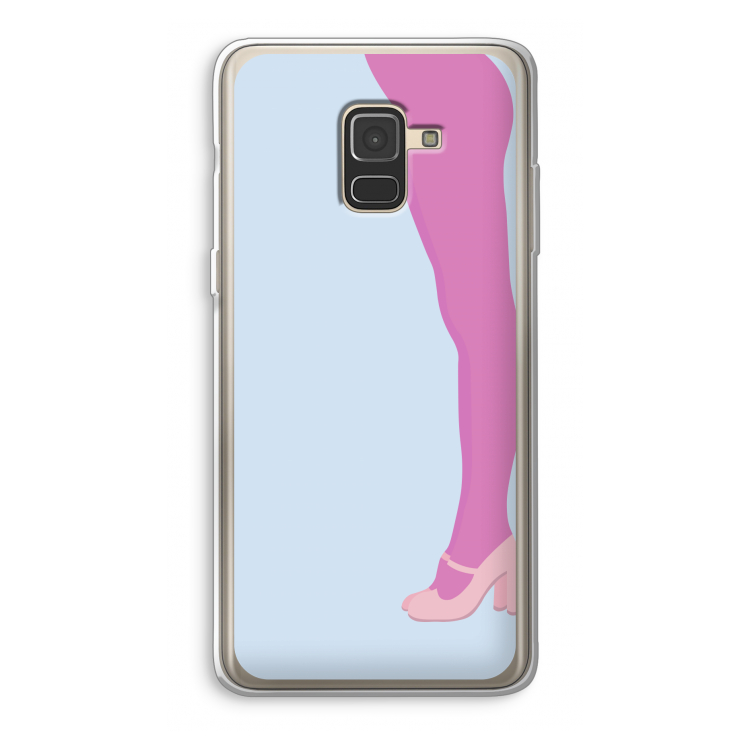 Pink panty: Samsung Galaxy A8 (2018) Transparant Hoesje