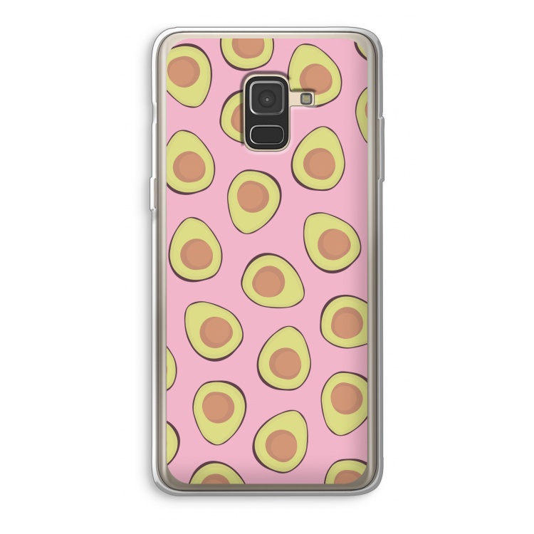 Dancing avocados: Samsung Galaxy A8 (2018) Transparant Hoesje