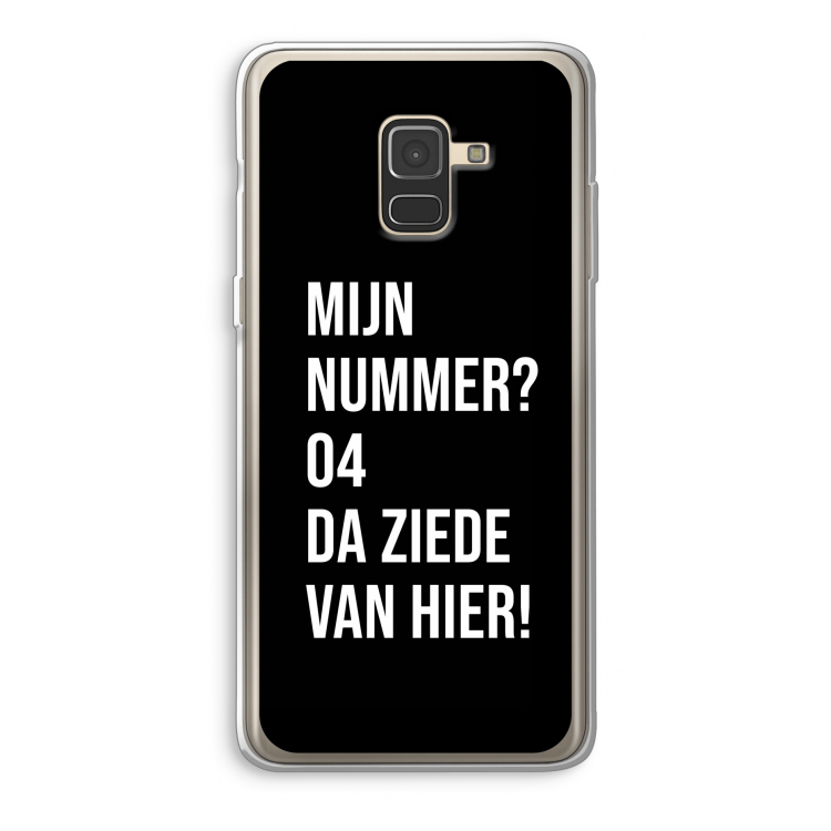 Da ziede van hier - Zwart: Samsung Galaxy A8 (2018) Transparant Hoesje