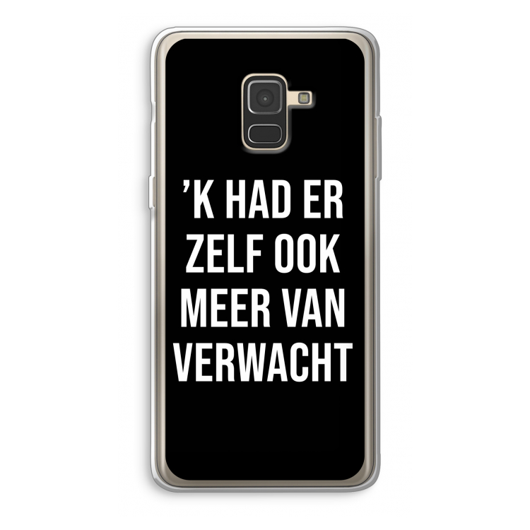 Meer verwacht - Zwart: Samsung Galaxy A8 (2018) Transparant Hoesje