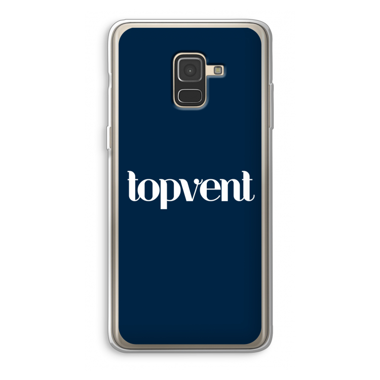 Topvent Navy: Samsung Galaxy A8 (2018) Transparant Hoesje