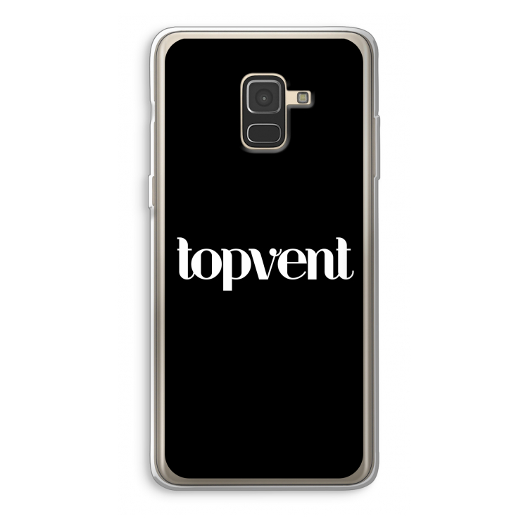 Topvent Zwart: Samsung Galaxy A8 (2018) Transparant Hoesje