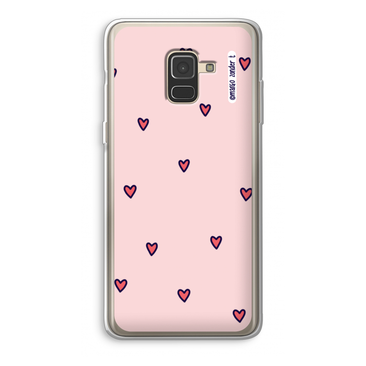 Hartjes: Samsung Galaxy A8 (2018) Transparant Hoesje
