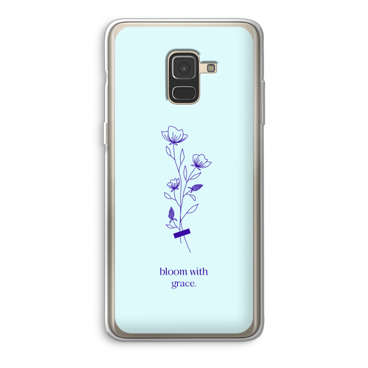 Bloom with grace: Samsung Galaxy A8 (2018) Transparant Hoesje