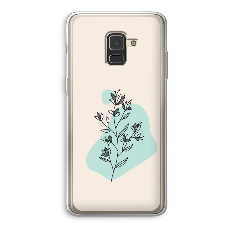 Violets are blue: Samsung Galaxy A8 (2018) Transparant Hoesje
