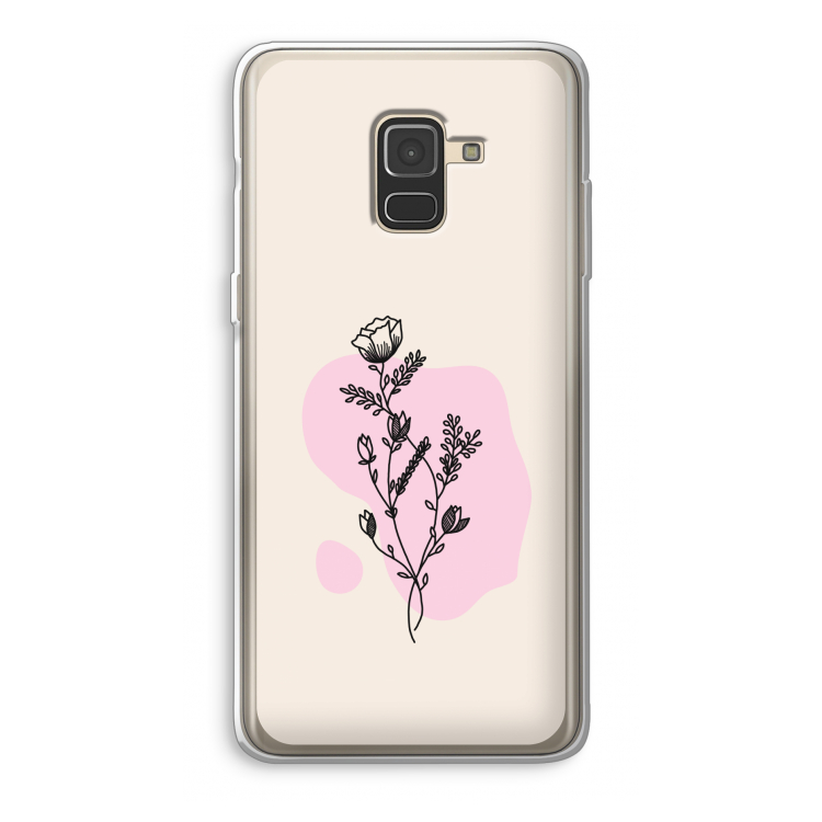 Roses are red: Samsung Galaxy A8 (2018) Transparant Hoesje