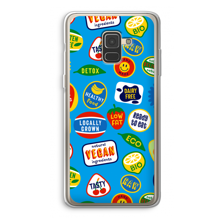 Fruitsticker: Samsung Galaxy A8 (2018) Transparant Hoesje