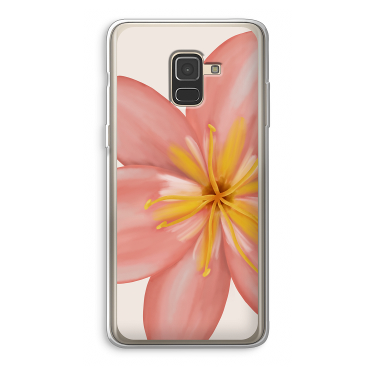Pink Ellila Flower: Samsung Galaxy A8 (2018) Transparant Hoesje