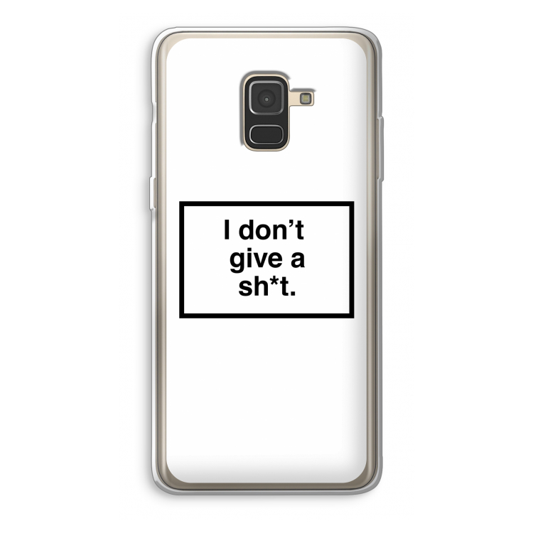 Don't give a shit: Samsung Galaxy A8 (2018) Transparant Hoesje