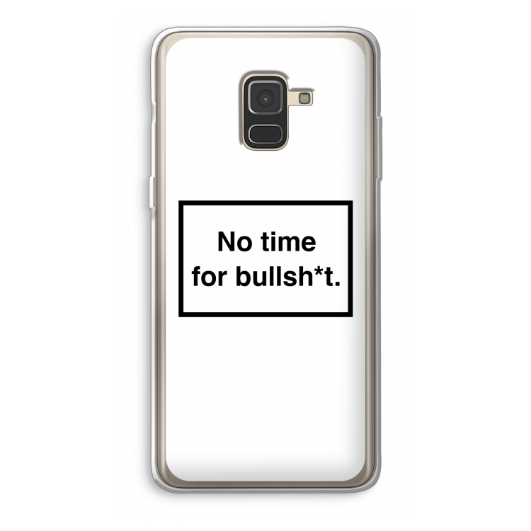 No time: Samsung Galaxy A8 (2018) Transparant Hoesje