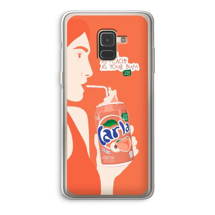Peach please!: Samsung Galaxy A8 (2018) Transparant Hoesje