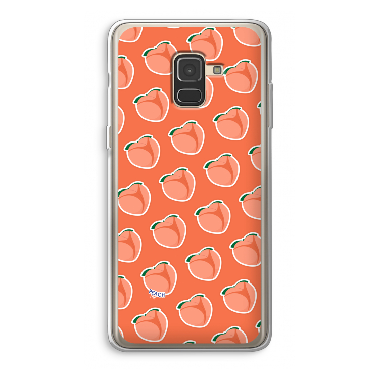 Just peachy: Samsung Galaxy A8 (2018) Transparant Hoesje