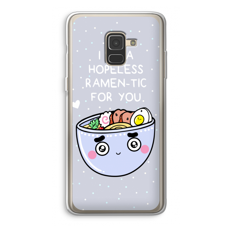 I'm A Hopeless Ramen-Tic For You: Samsung Galaxy A8 (2018) Transparant Hoesje